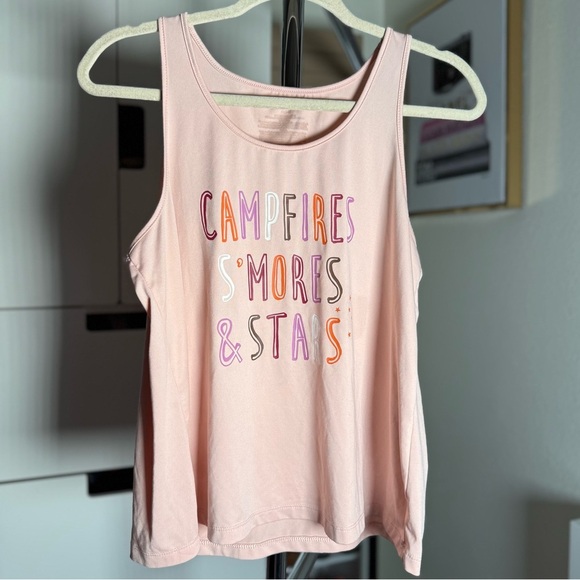 NWOT Joyspun Women's Pink Print Tank Pajama Top Size Small - Picture 3 of 4